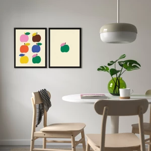 Второе фото. Рама с постером IKEA FISKBO/ФИСКБО ИКЕА, 40х50 см, разноцветный