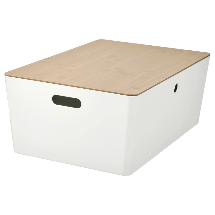 Коробка с крышкой - KUGGIS IKEA/ КУГГИС ИКЕА,  белый (изображение №1)