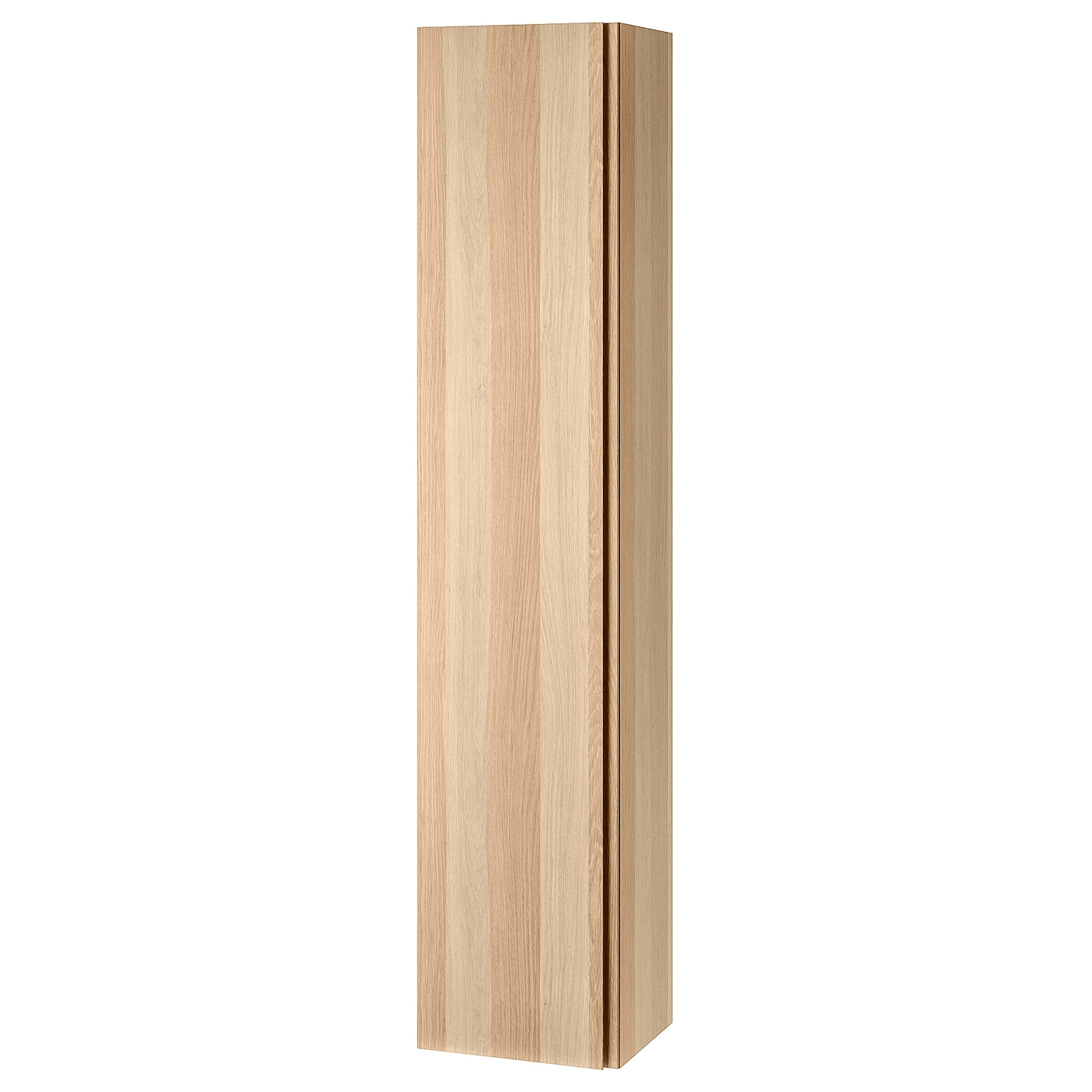 Высокий шкаф для ванной - IKEA GODMORGON /ГОДМОРГОН ИКЕА, 40x32x192 см, под беленый дуб