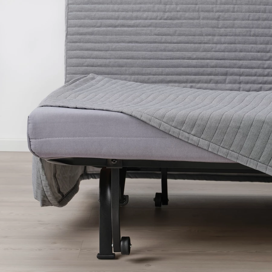 2-местный диван-кровать - IKEA LYCKSELE LÖVÅS/LOVAS/ЛИКСЕЛЕ ЛЕВОС ИКЕА, 87х100х142 см, серый (изображение №4)