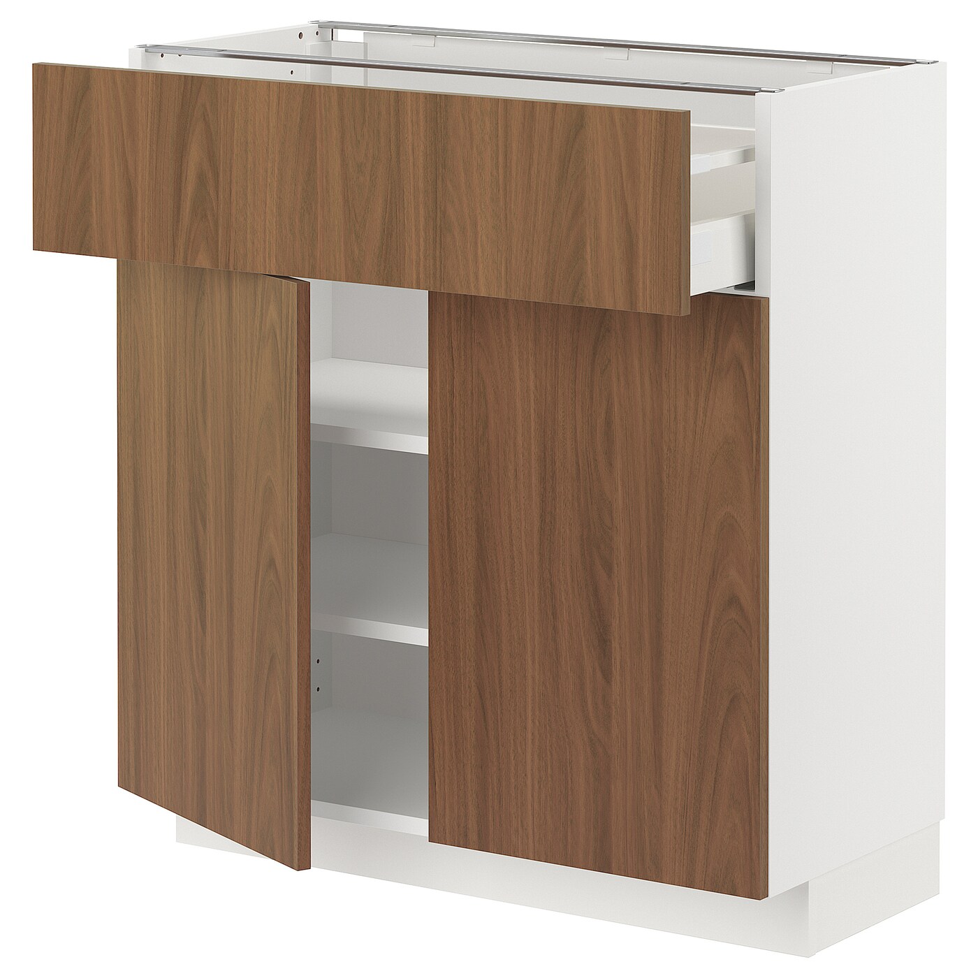 Напольный шкаф - METOD / MAXIMERA IKEA/ МЕТОД/ МАКСИМЕРА ИКЕА,  37х80 см, белый/коричневый