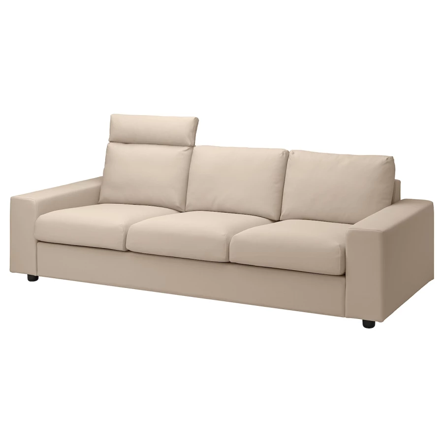 Чехол на 3-местный диван - IKEA VIMLE/ВИМЛЕ ИКЕА, 211х103 см, бежевый (изображение №1)