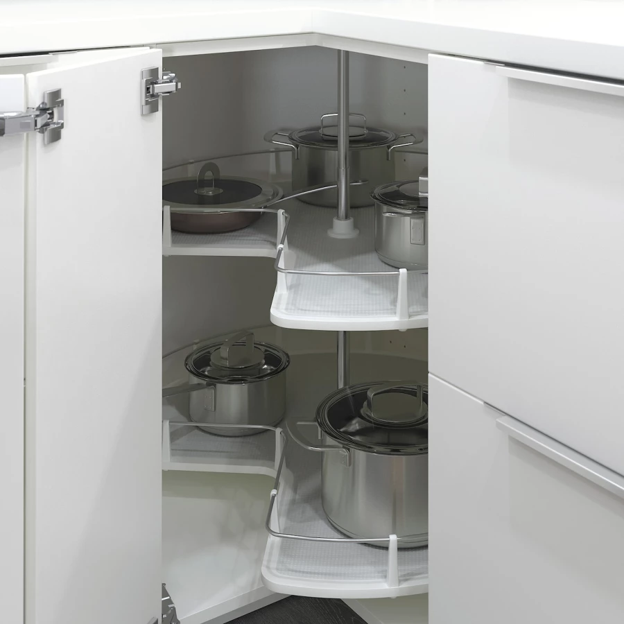 Напольный шкаф - IKEA METOD, 88x80x87,5см, белый/темно-коричневый, МЕТОД ИКЕА (изображение №3)