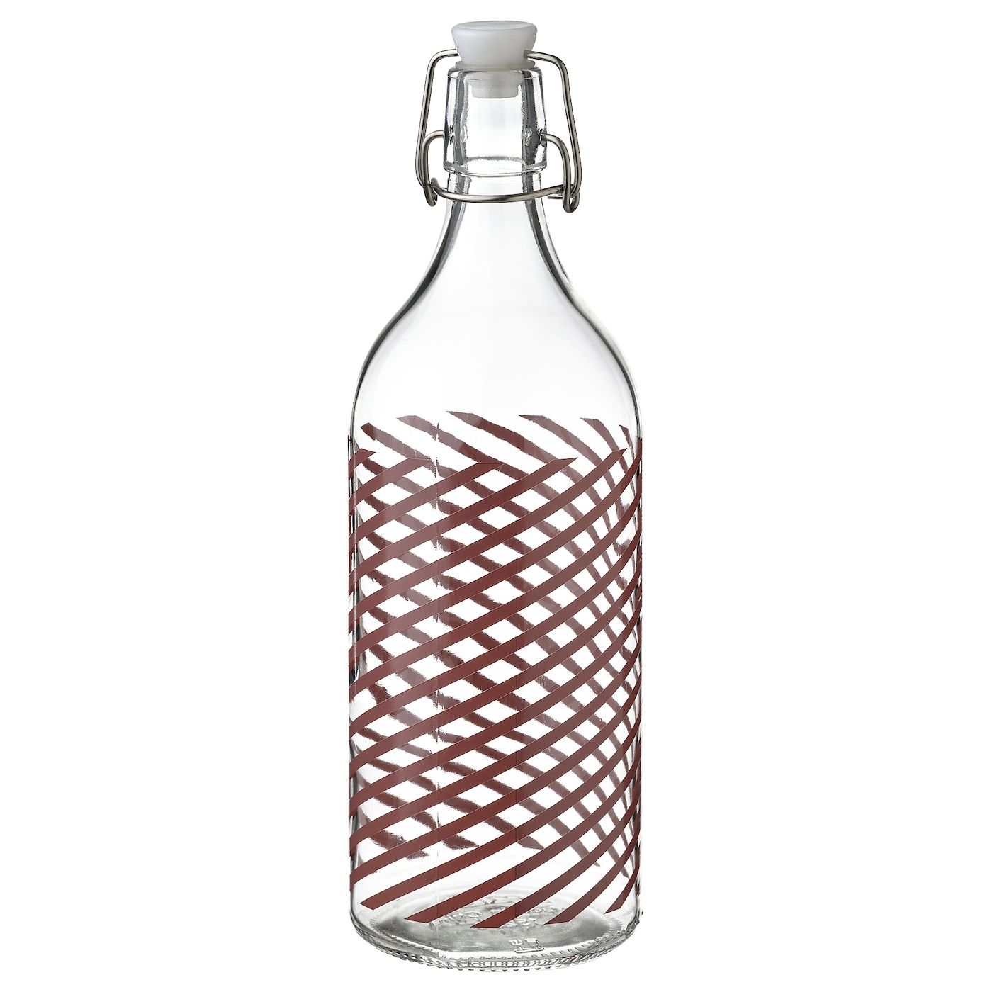 Бутылка с крышкой - IKEA KORKEN, 1 л, стекло/розовый, КОРКЕН ИКЕА