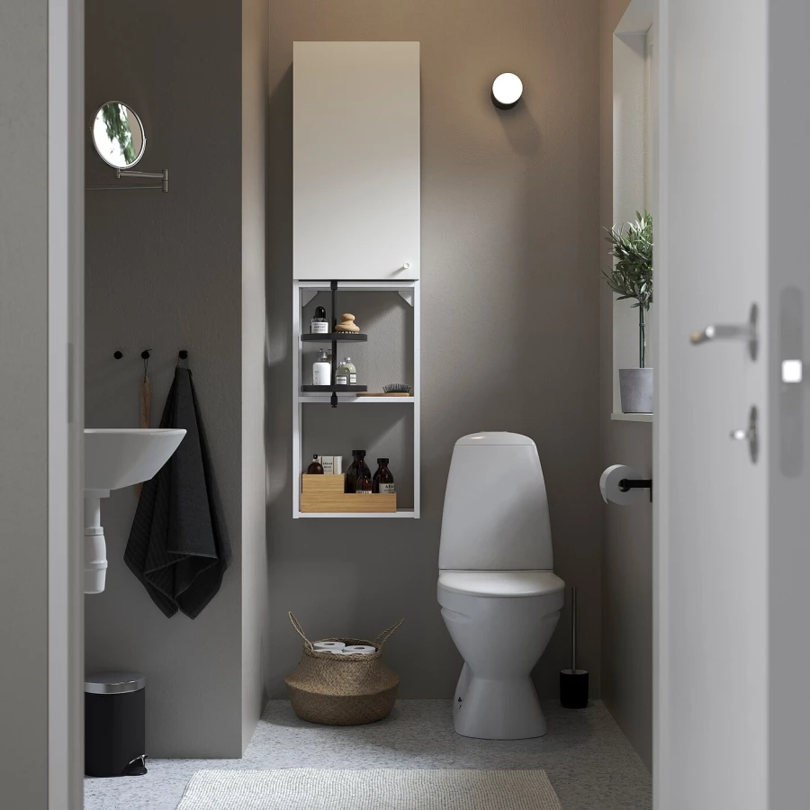 Комбинация для ванной - IKEA ENHET, 40х17х150 см, белый, ЭНХЕТ ИКЕА (изображение №3)