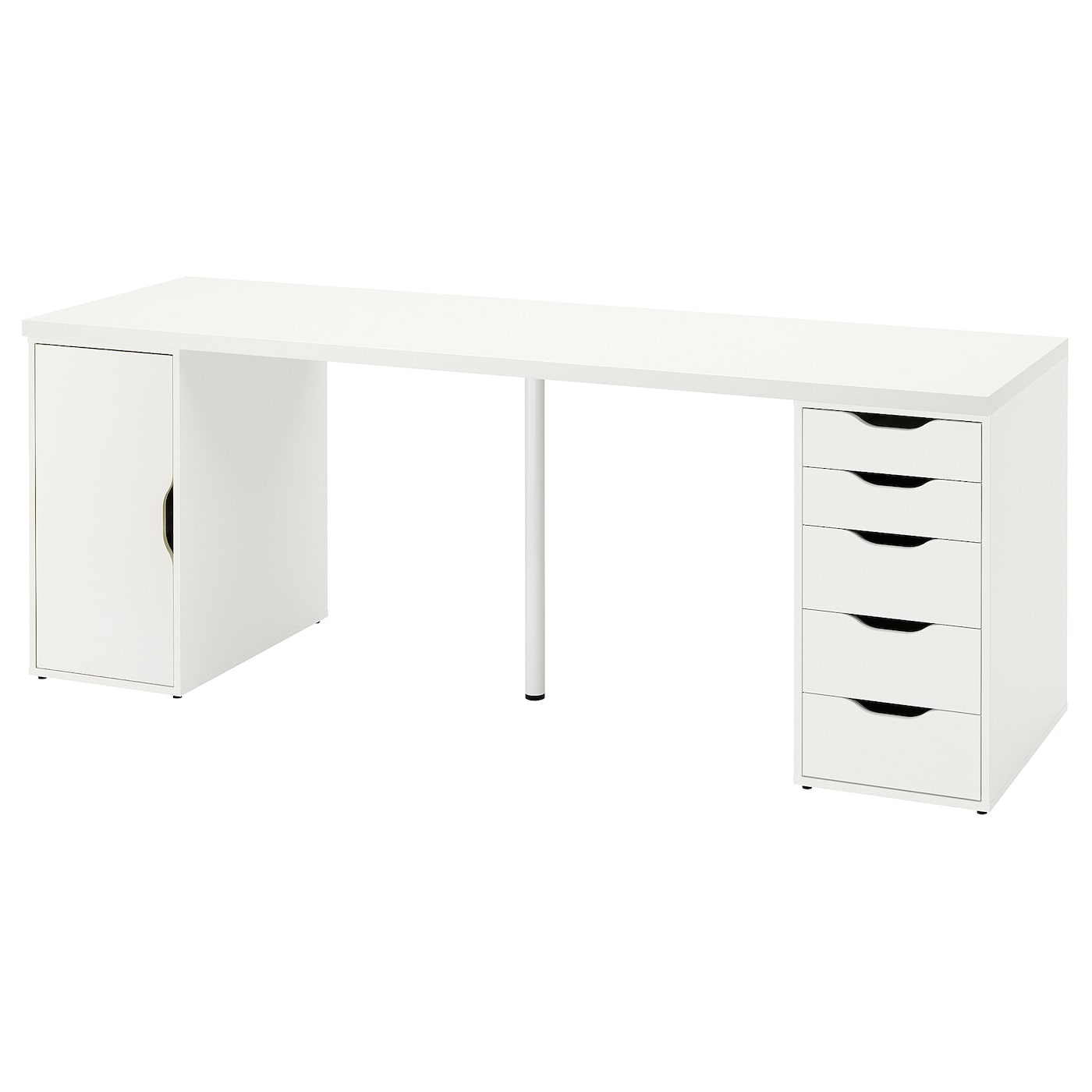 Письменный стол с ящиками - IKEA ALEX/АЛЕКС ИКЕА, 200x60 см, белый