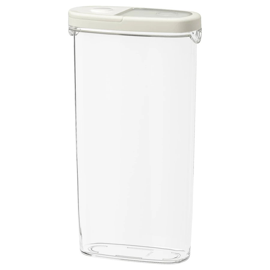 Контейнер для продуктов с крышкой - IKEA 365+, 17х8х30 см, белый, ИКЕА 365+ (изображение №1)