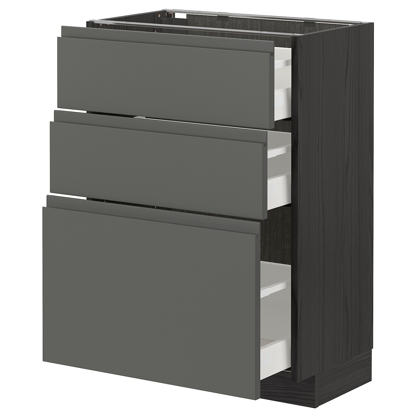Напольный шкаф - IKEA METOD MAXIMERA, 88x39x60см, темно-серый/серый, МЕТОД МАКСИМЕРА ИКЕА