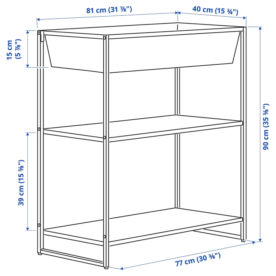 Шкаф - JOSTEIN  IKEA/ ЙОСТЕЙН  ИКЕА, 90х81 см , белый (изображение №6)