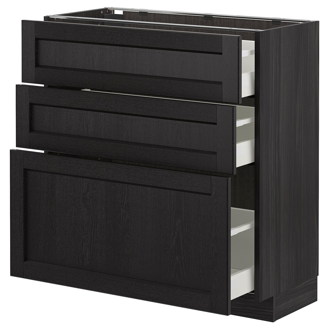 Напольный кухонный шкаф - IKEA METOD MAXIMERA, 88x39,5x80см, черный, МЕТОД МАКСИМЕРА ИКЕА