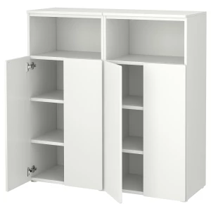 Шкаф - PLATSA/ SMÅSTAD / SMАSTAD IKEA/ ПЛАТСА/СМОСТАД ИКЕА, 120х42х123 см, белый