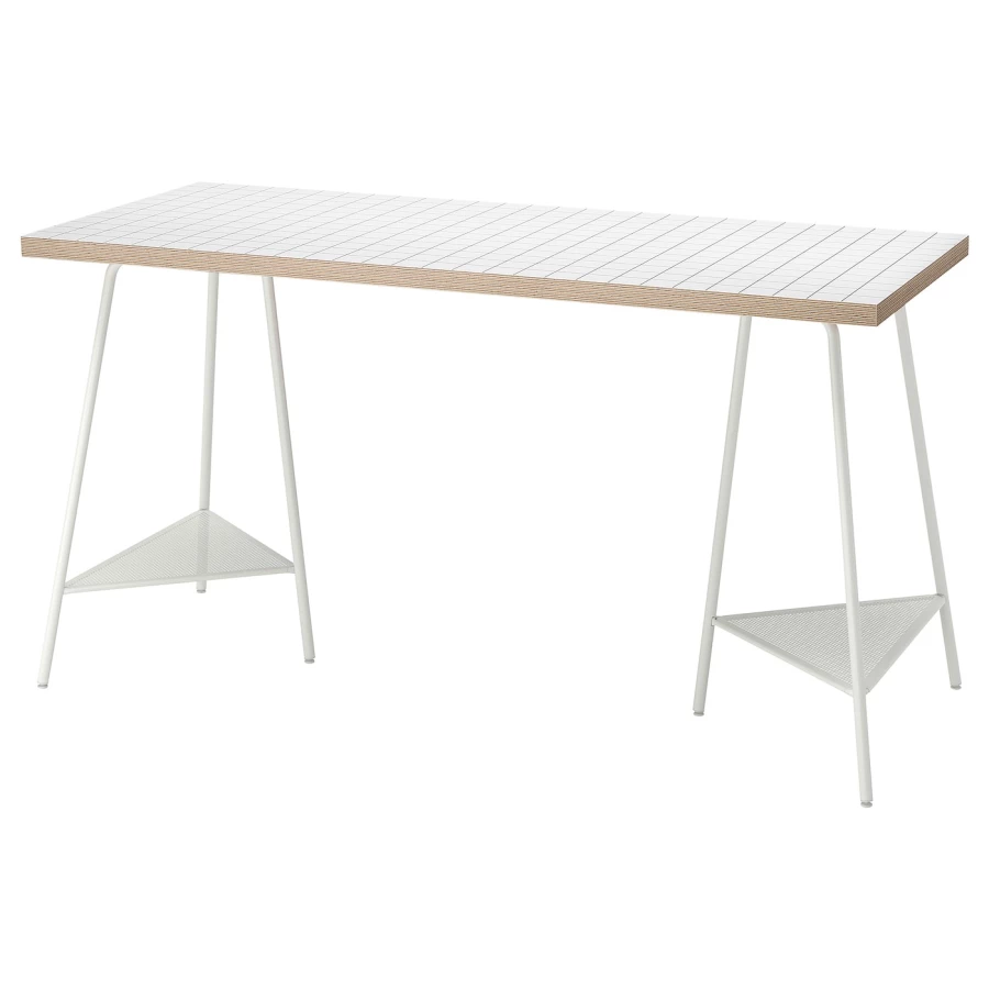Письменный стол - IKEA LAGKAPTEN/TILLSLAG, 140х60 см, белый антрацит, ЛАГКАПТЕН/ТИЛЛЬСЛАГ ИКЕА (изображение №1)