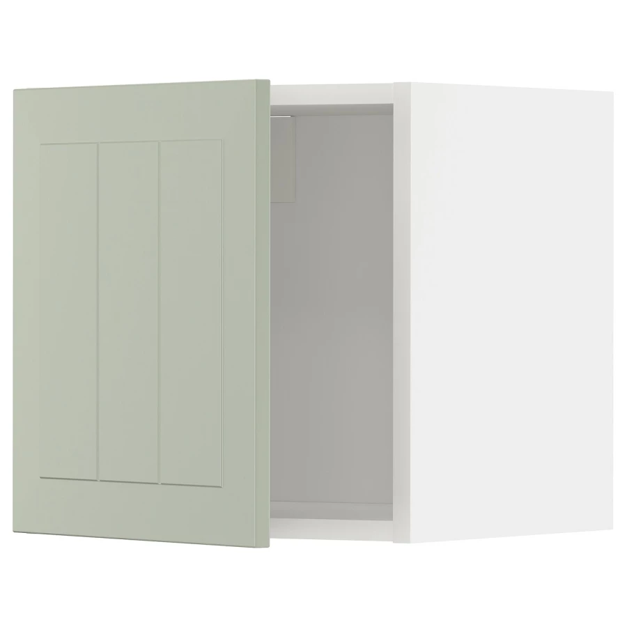 METOD Навесной шкаф - METOD IKEA/ МЕТОД ИКЕА, 40х40 см, белый/зеленый (изображение №1)