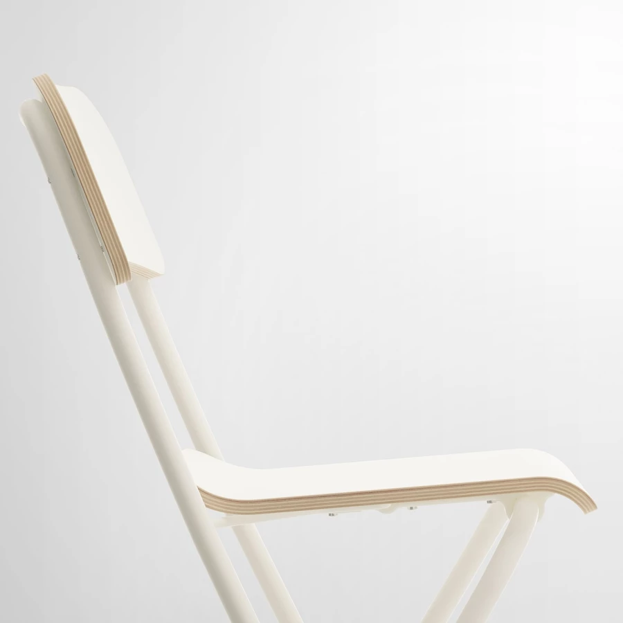 Барный стул со спинкой, складной - IKEA FRANKLIN/ФРАНКЛИН ИКЕА , белый, 95х50х44 см (изображение №5)