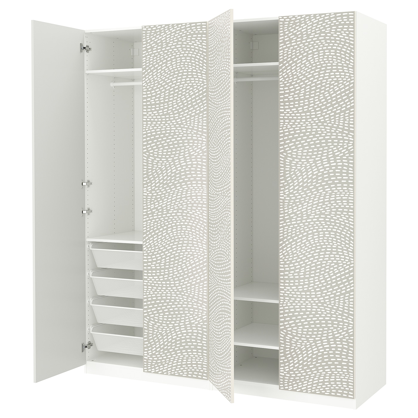 Шкаф - IKEA PAX/MISTUDDEN/ПАКС/МИСТУДДЕН ИКЕА, 60х200х236,4 см, белый/серый