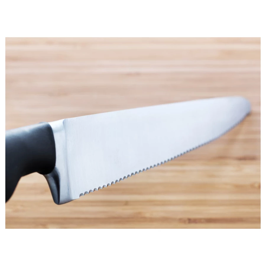 Нож для хлеба - IKEA VÖRDA/VORDA, 37см, черный/серебристый, ВОРДА ИКЕА (изображение №3)