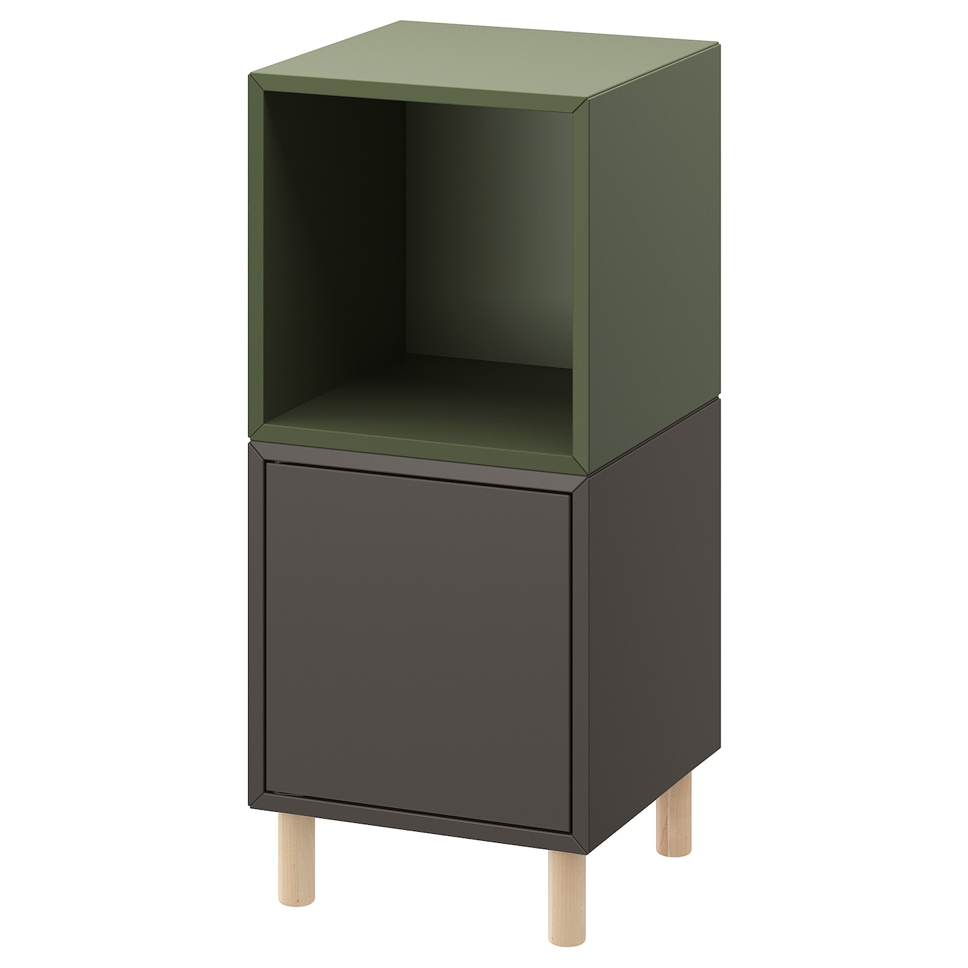 Комбинация для хранения - EKET IKEA/ ЭКЕТ ИКЕА,  80х35х70 см,  темно-серый/зеленый