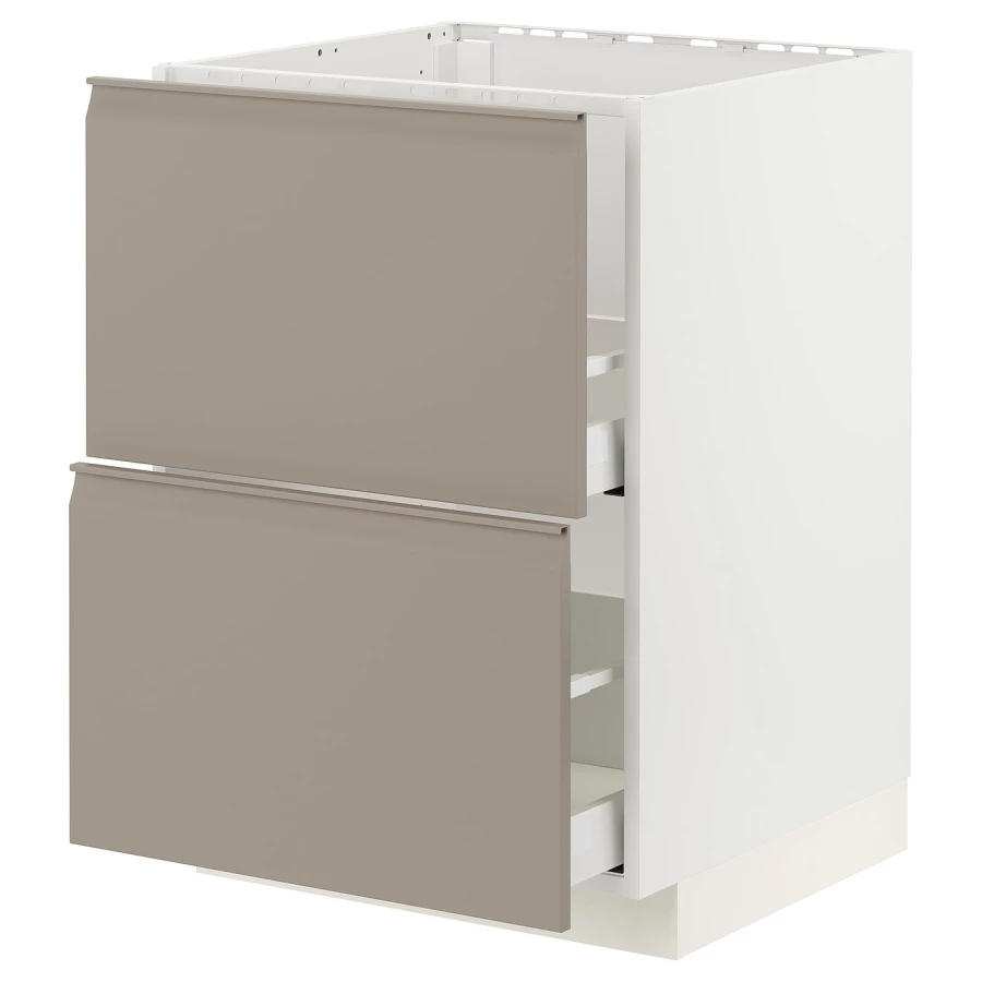 Напольный шкаф - METOD / MAXIMERA IKEA/ МЕТОД/ МАКСИМЕРА ИКЕА,  60х60 см, белый/бежевый (изображение №1)