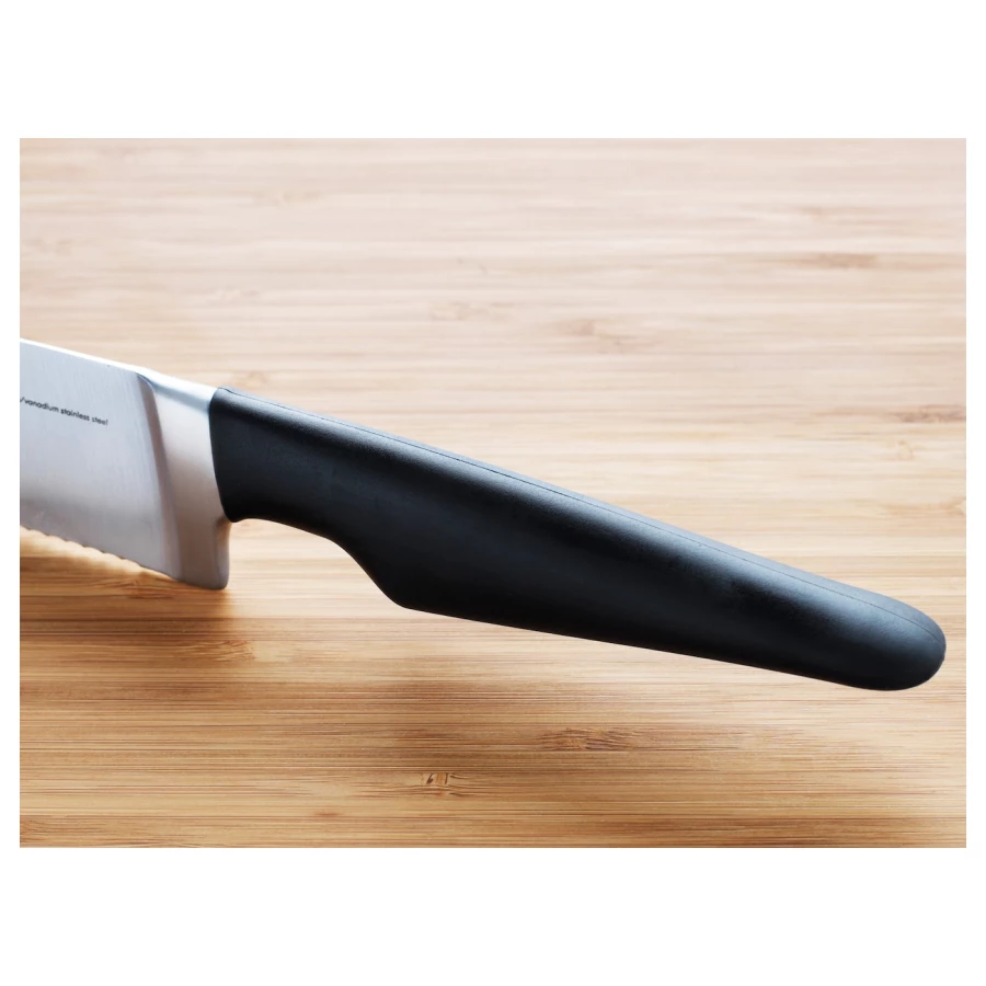 Нож для хлеба - IKEA VÖRDA/VORDA, 37см, черный/серебристый, ВОРДА ИКЕА (изображение №4)