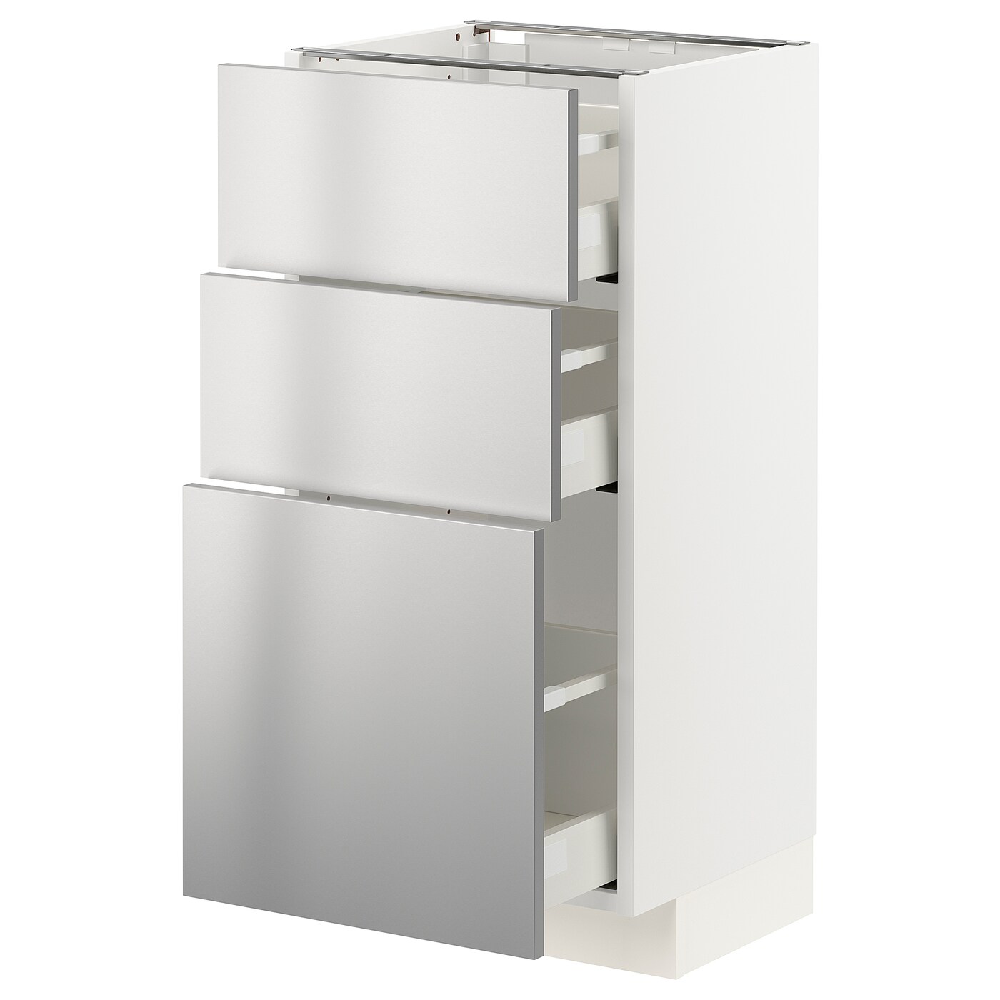 Напольный кухонный шкаф  - IKEA METOD MAXIMERA, 88x39x40см, белый/светло-серый, МЕТОД МАКСИМЕРА ИКЕА