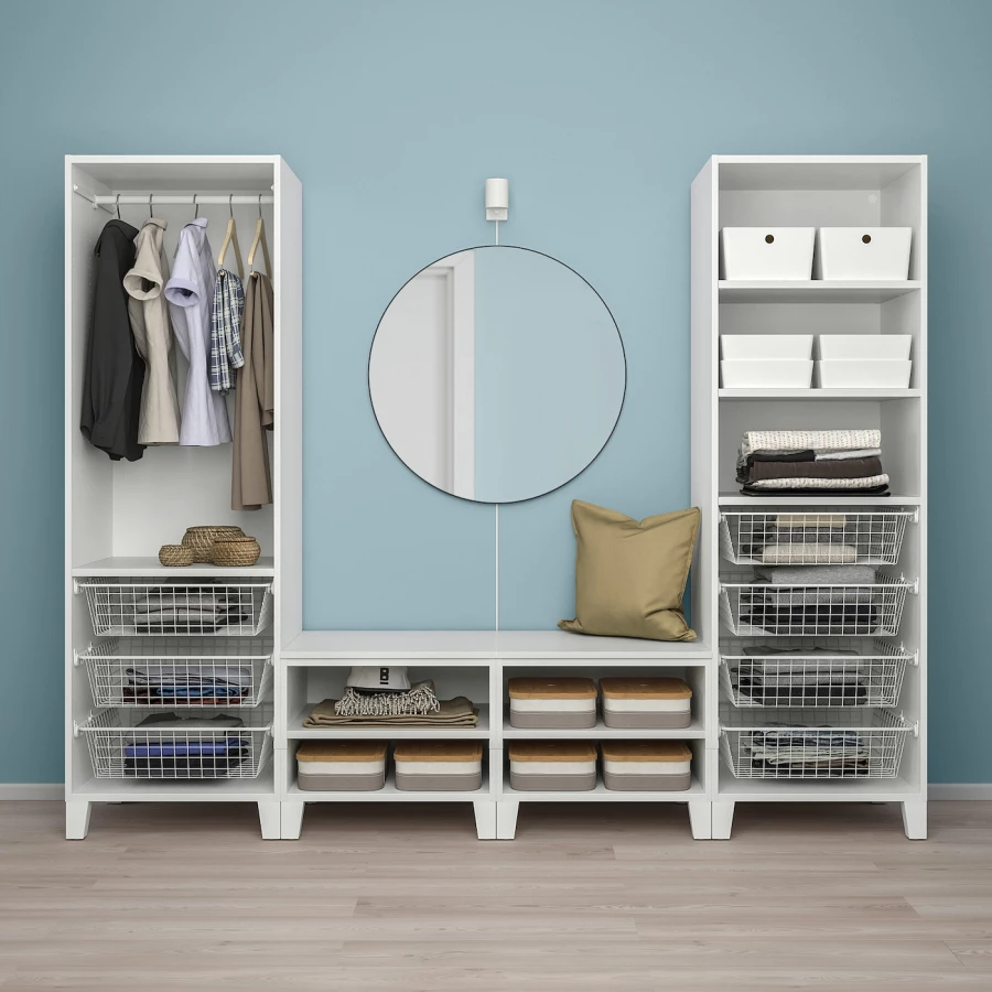 Платяной шкаф - PLATSA/FONNES/IKEA/ ПЛАТСА/ФОННЕС ИКЕА,240x57x191 см, белый (изображение №3)