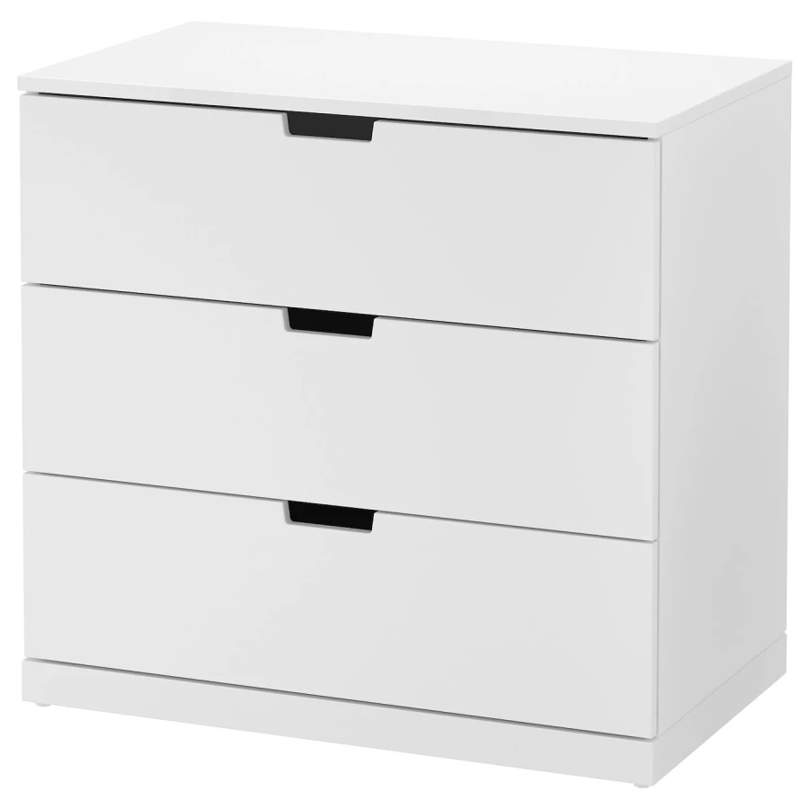 Комод - IKEA NORDLI/НОРДЛИ ИКЕА, 40х76х80 см, белый (изображение №1)