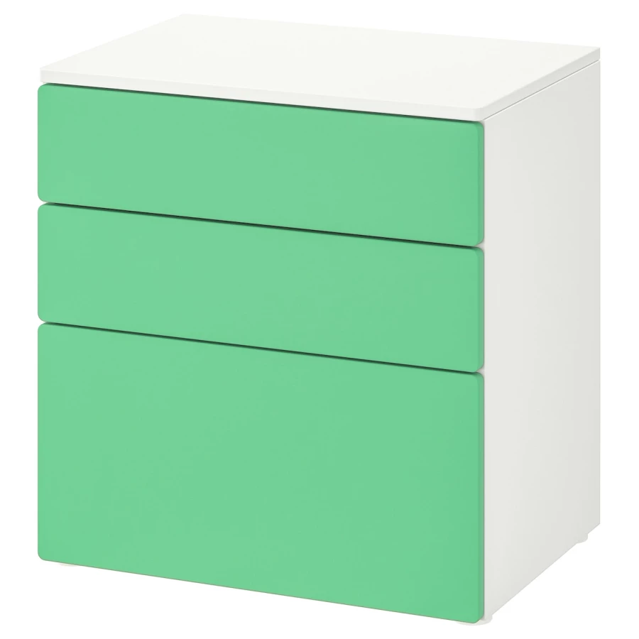 Шкаф - PLATSA/ SMÅSTAD / SMАSTAD  IKEA/ ПЛАТСА/СМОСТАД  ИКЕА, 60x42x63 см, белый/зеленый (изображение №1)
