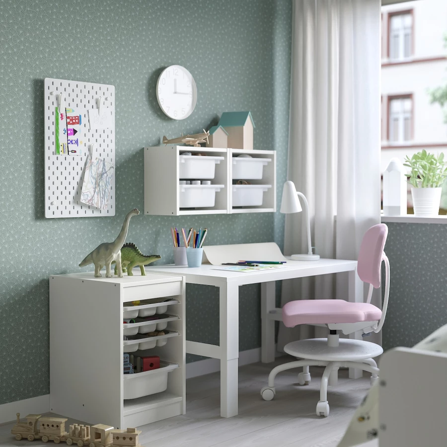 Стеллаж - IKEA TROFAST, 34х44х56 см, белый/бело-серый, ТРУФАСТ ИКЕА (изображение №2)