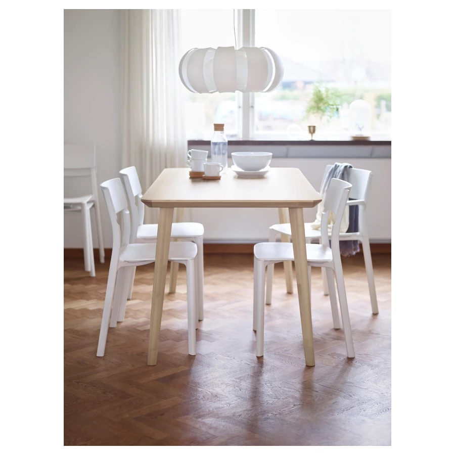 Кухонные столы - LISABO/JANINGE IKEA/ЛИСАБО/ЙАНИНГЕ ИКЕА, 140х78х74 см, бежевый (изображение №2)