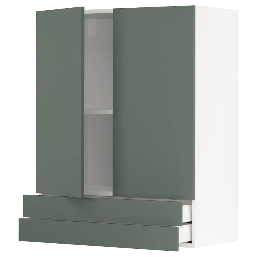 Шкаф  - METOD / MAXIMERA IKEA/  МЕТОД/МАКСИМЕРА ИКЕА, 100х80 см, белый/зеленый (изображение №1)