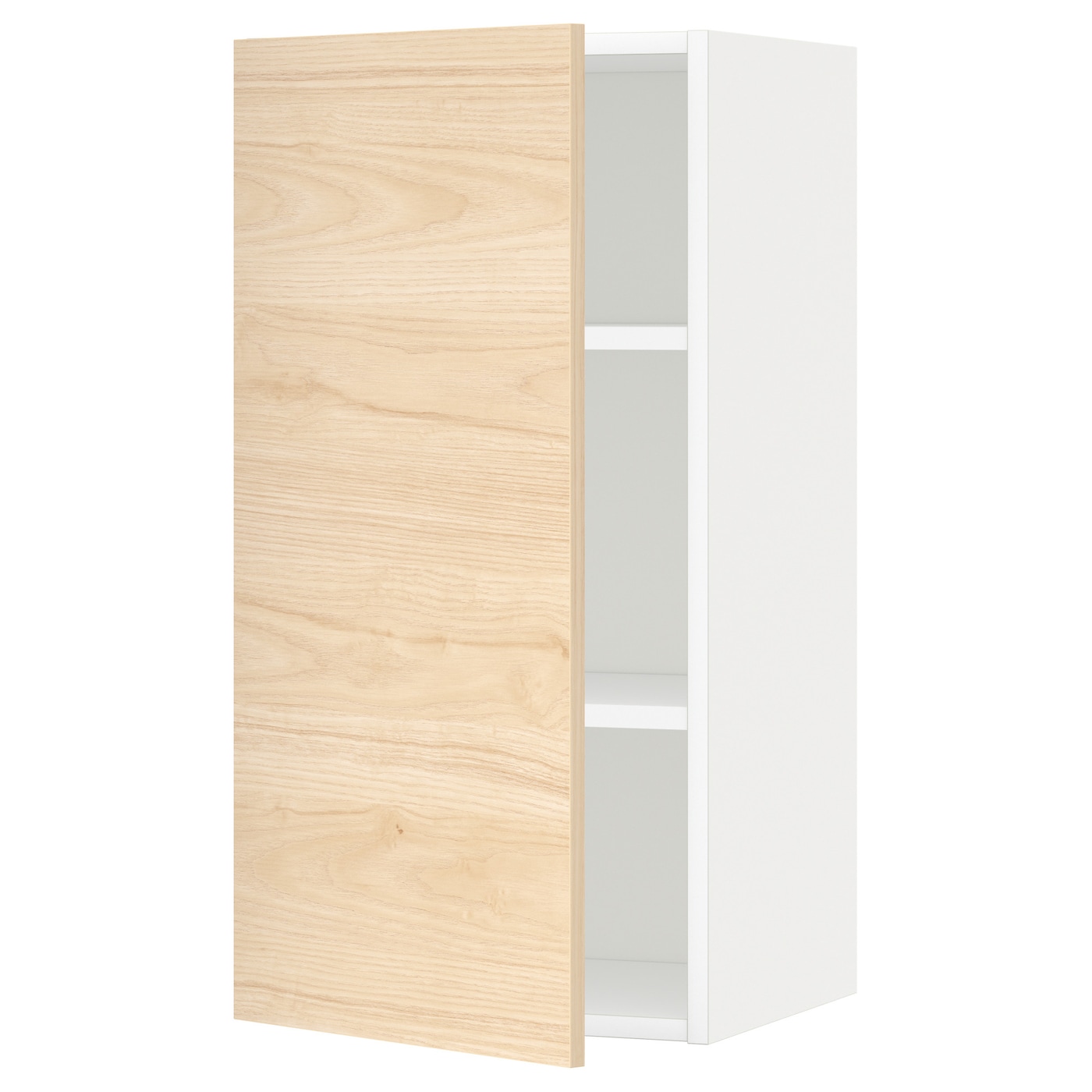 Навесной шкаф с полкой - METOD IKEA/ МЕТОД ИКЕА, 80х40 см, белый/под беленный дуб
