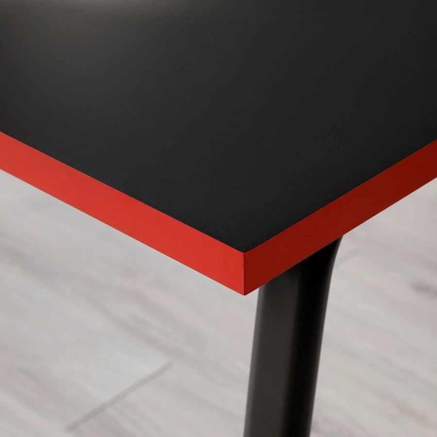 Письменный стол - IKEA HUVUDSPELARE, 140х80 см, черный/красный, ХУВУДСПЕЛАРЕ ИКЕА (изображение №8)