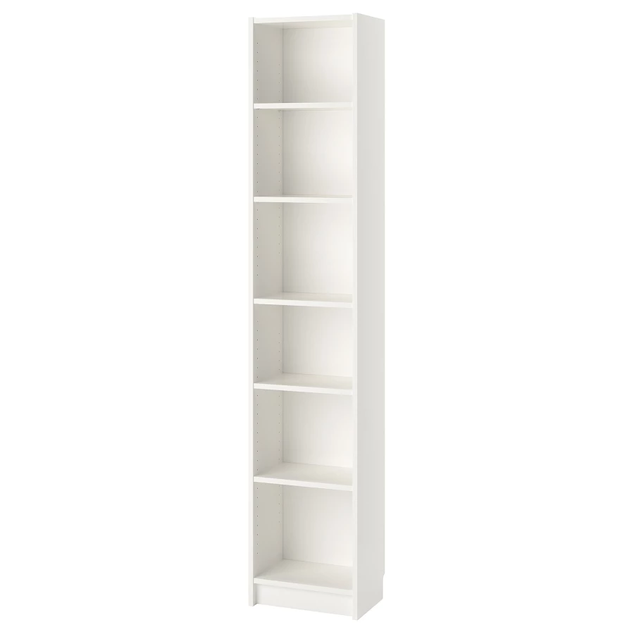Открытый книжный шкаф - BILLY IKEA/БИЛЛИ ИКЕА, 28х40х202 см, белый (изображение №1)