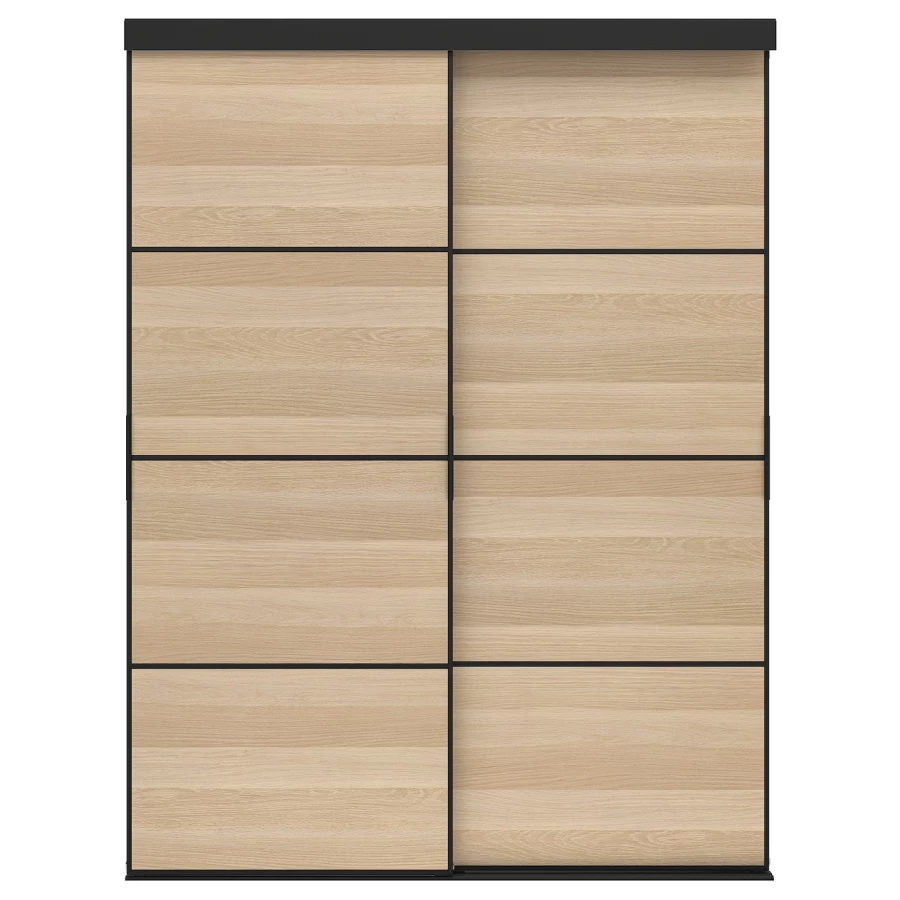 Комбинация раздвижных дверей - SKYTTA/MEHAMN IKEA/ СКЮТТА/МЕХАМН ИКЕА, 205х152 см, бежевый (изображение №1)