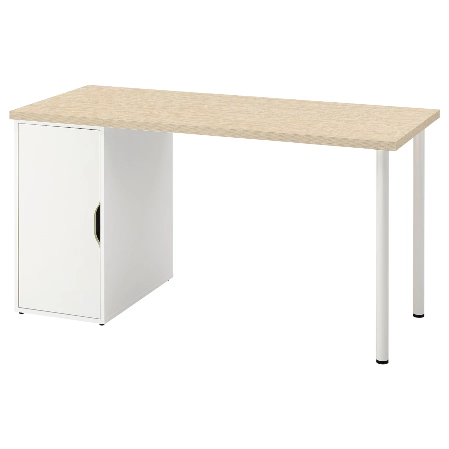 Письменный стол - IKEA MITTCIRKEL/ALEX, 140x60 см, белый, Митциркель/Алекс ИКЕА (изображение №1)