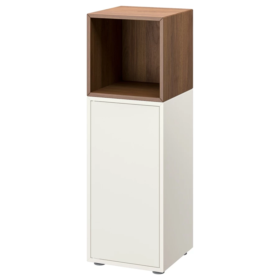 Комбинация для хранения - EKET IKEA/ЭКЕТ ИКЕА, 35x35x107 белый/коричневый (изображение №1)