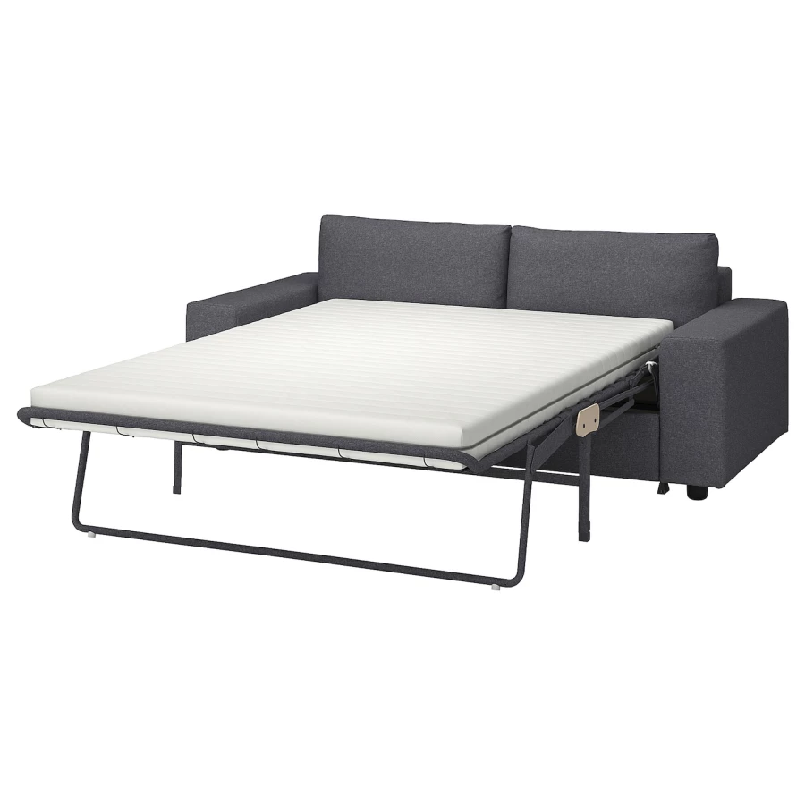 2-местный диван с широкими подлокотниками/Гуннаред средний серый - IKEA VIMLE, 98x204см, серый, ВИМЛЕ ИКЕА (изображение №1)