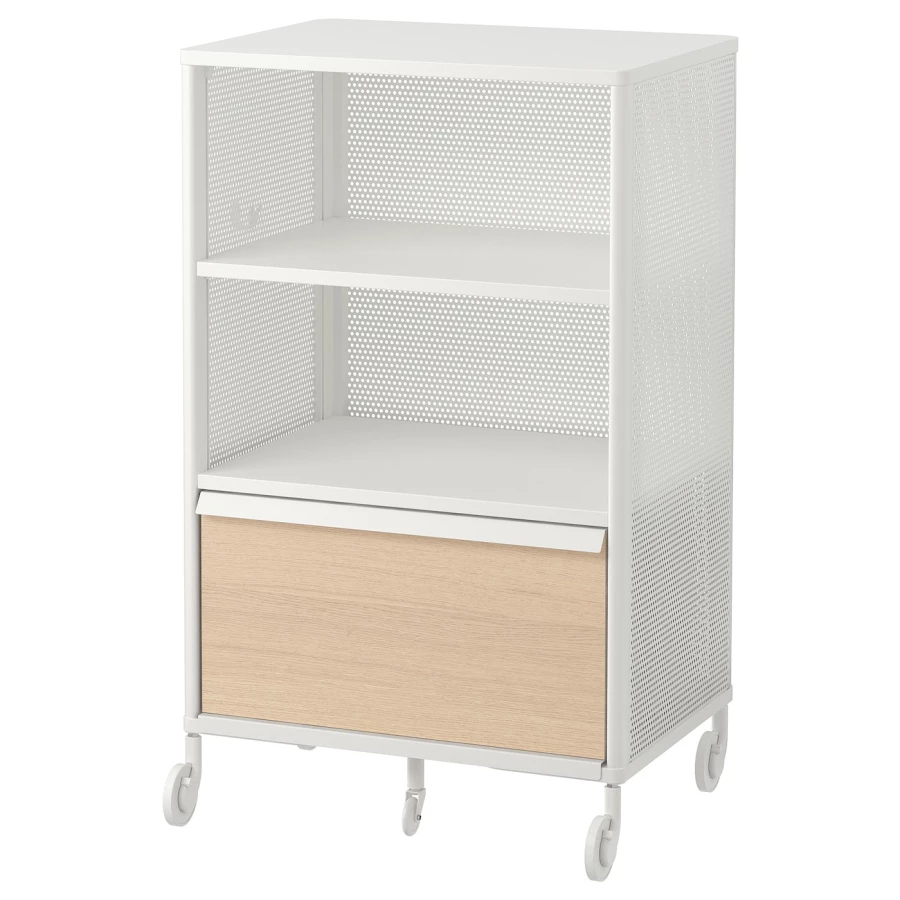 Офисный шкаф с умным замком - IKEA BEKANT, белый, 61х45х101 см, БЕКАНТ ИКЕА (изображение №1)