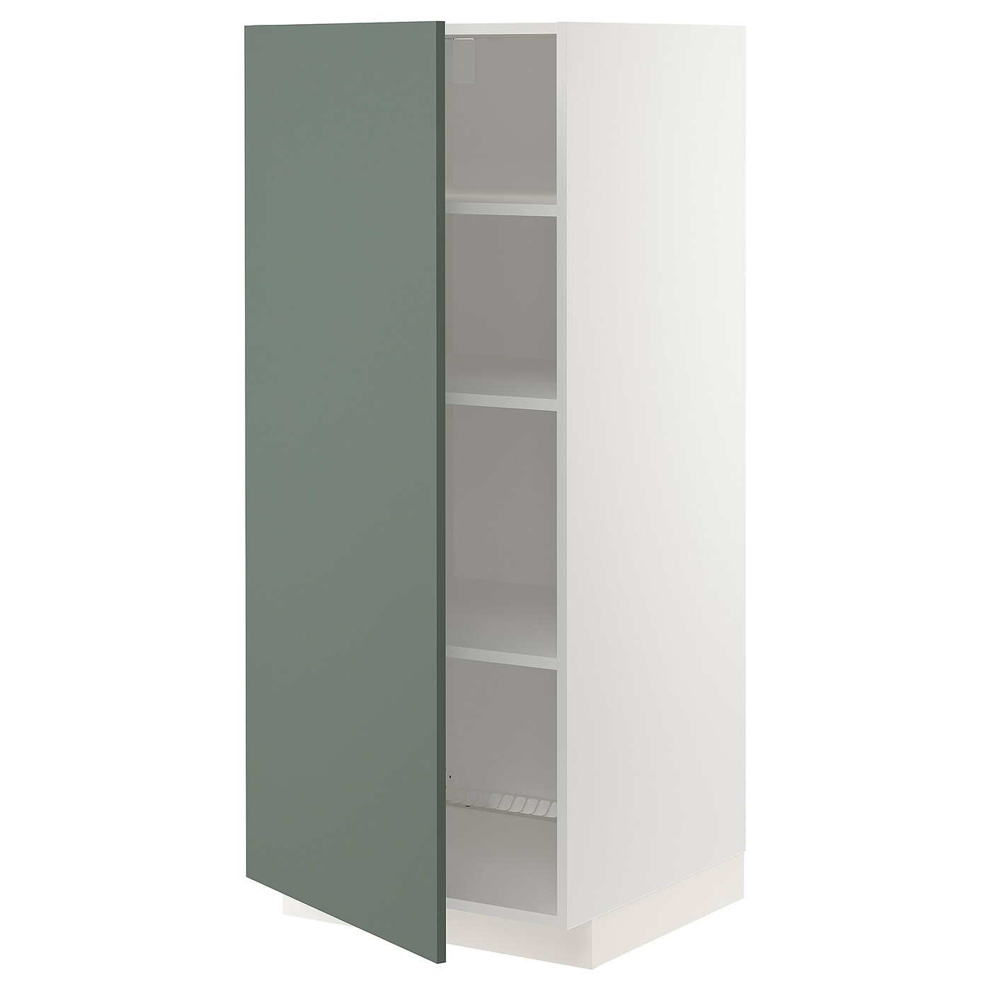 Напольный кухонный шкаф с полками - IKEA METOD/МЕТОД ИКЕА, 140х60х60 см, белый/серо-голубой