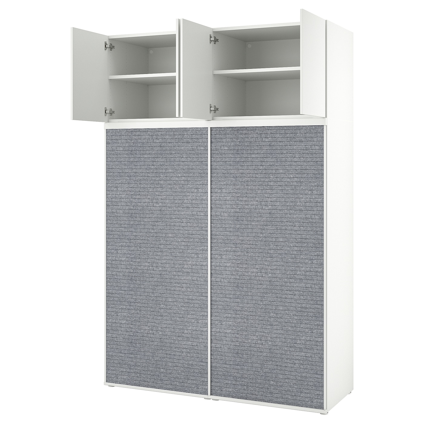 Шкаф 6-дверный - IKEA PLATSA/ПЛАТСА ИКЕА, 157х160х241,1 см, белый/темно-серый