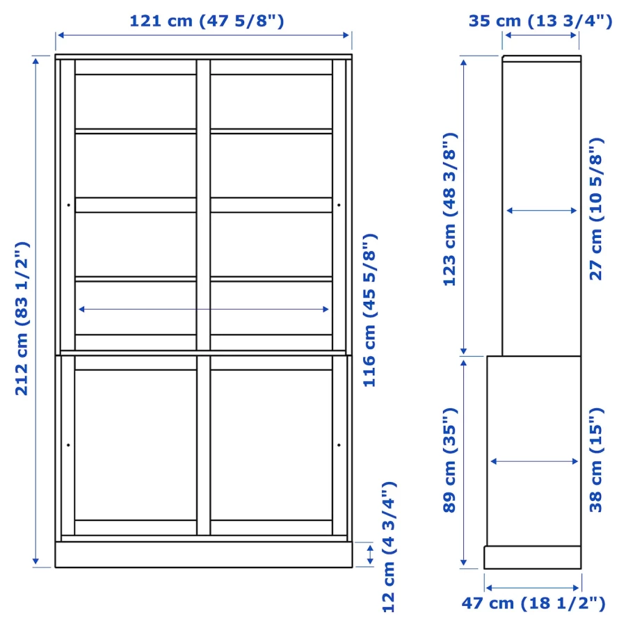 HAVSTA Комбинация раздвижных стеклянных дверей ИКЕА (изображение №3)