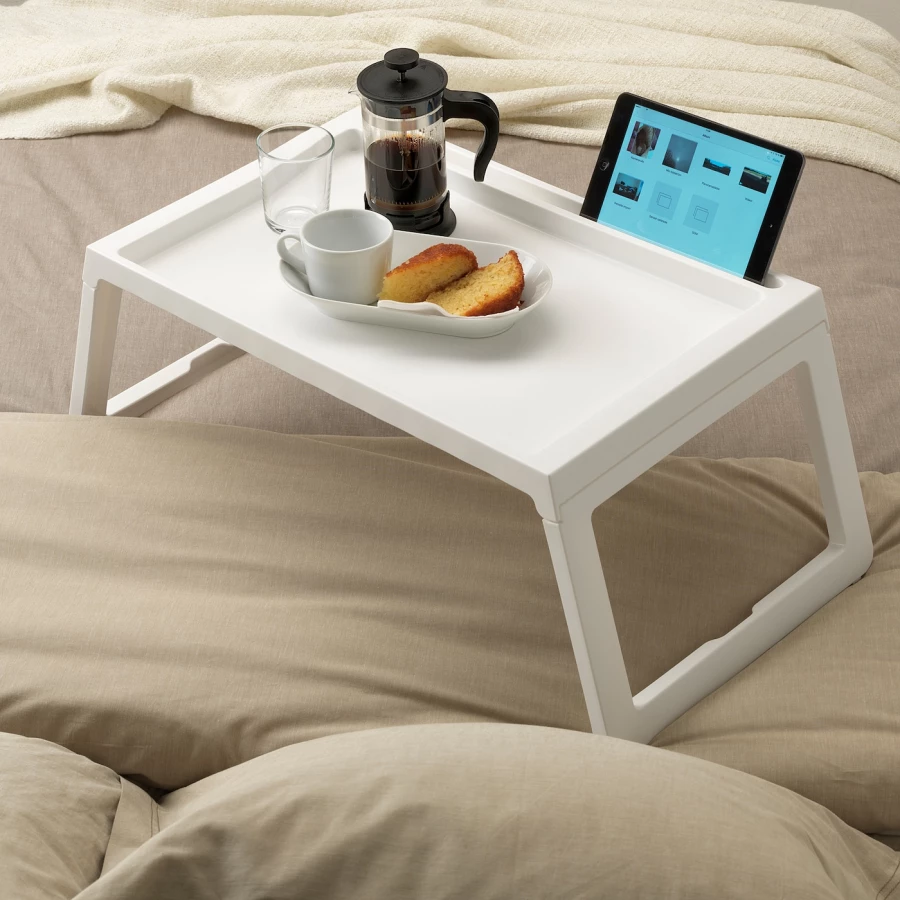 Поднос для кровати - KLIPSK IKEA/ КЛИПСК ИКЕА,  белый (изображение №2)