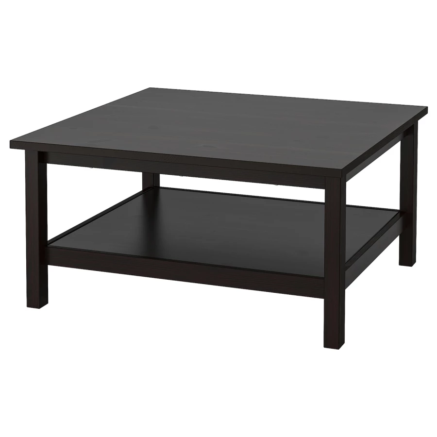 Журнальный стол - HEMNES IKEA/ ХЕМНЕС ИКЕА, 90х90х46 см, черный (изображение №1)
