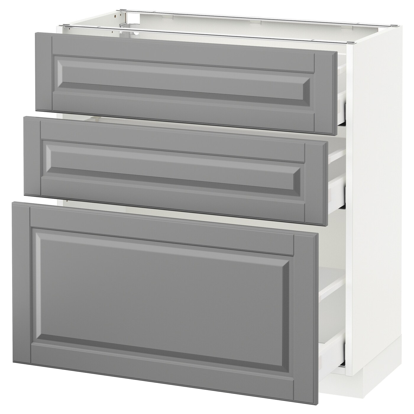 Напольный кухонный шкаф  - IKEA METOD MAXIMERA, 88x39,5x80см, белый/серый, МЕТОД МАКСИМЕРА ИКЕА