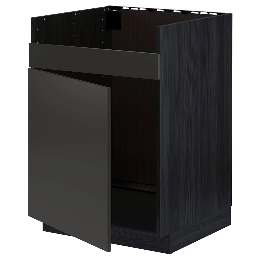 Шкаф под раковину - METOD / HAVSEN  IKEA/ МЕТОД/ХАВСЕН/ИКЕА, 88х60 см, черный (изображение №1)