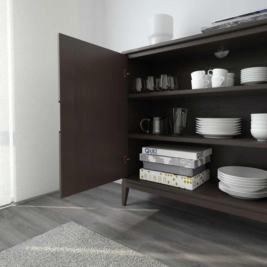 Шкаф - REGISSÖR / REGISSОR  IKEA/ РЕГИССЕР ИКЕА, 118x110 см, коричневый (изображение №7)