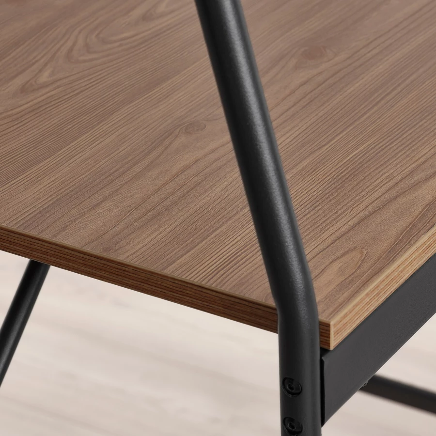 Барный стол - HÅVERUD/ HАVERUD IKEA, ХОВЕРЮД ИКЕА, 192/93х105Х66 см, чёрный/коричневый (изображение №10)
