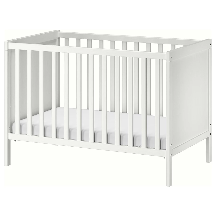 Кровать для новорожденных - IKEA SUNDVIK, 60x120 см, белый, СУНДВИК ИКЕА (изображение №1)