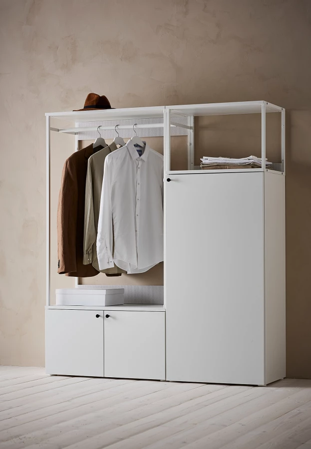 Шкаф с 3 дверями - IKEA PLATSA/ПЛАТСА ИКЕА, 42х140х161 см, белый (изображение №5)