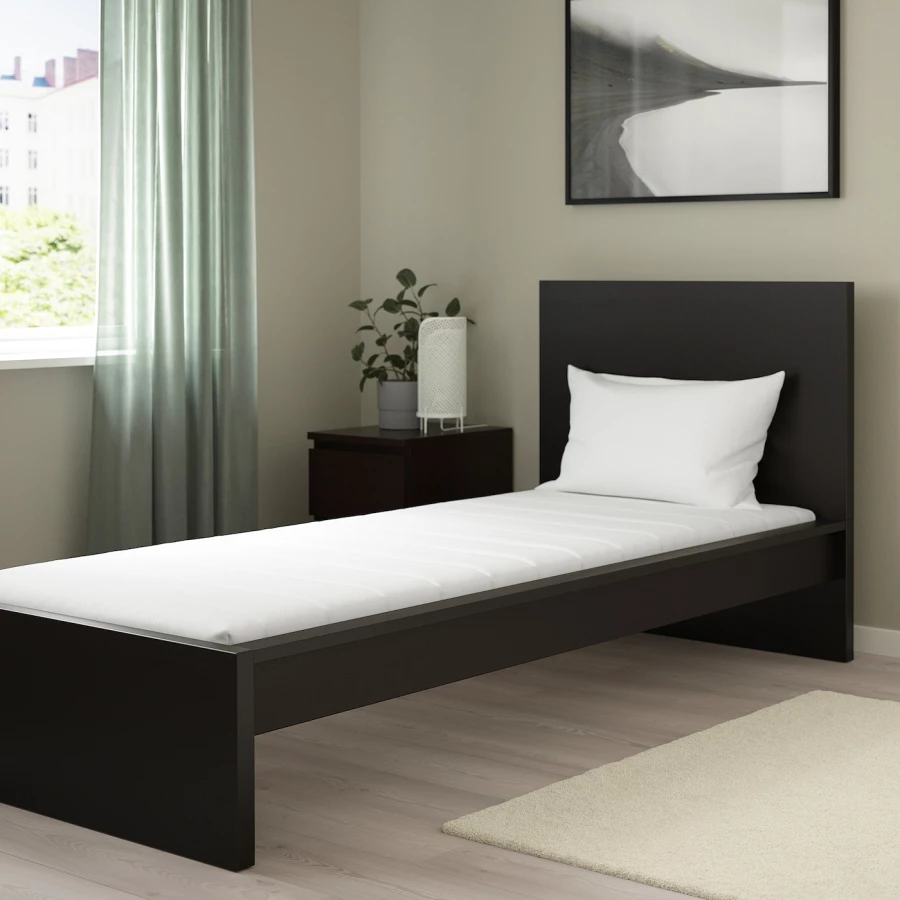 Матрас для односпальной кровати - AFJALL  IKEA/ АФЬЕЛЛЬ ИКЕА, 90x200 см, белый (изображение №8)
